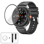 Silicone Leather Skin Watch Band with 3D Curved Film, For Samsung Galaxy Watch8 Classic 46mm, For Samsung Galaxy Watch8 44mm, For Samsung Galaxy Watch8 40mm