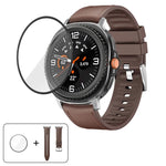 Silicone Leather Skin Watch Band with 3D Curved Film, For Samsung Galaxy Watch8 Classic 46mm, For Samsung Galaxy Watch8 44mm, For Samsung Galaxy Watch8 40mm
