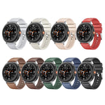 Silicone Leather Skin Watch Band with 3D Curved Film, For Samsung Galaxy Watch8 Classic 46mm, For Samsung Galaxy Watch8 44mm, For Samsung Galaxy Watch8 40mm