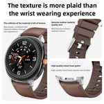 Silicone Leather Skin Watch Band with 3D Curved Film, For Samsung Galaxy Watch8 Classic 46mm, For Samsung Galaxy Watch8 44mm, For Samsung Galaxy Watch8 40mm