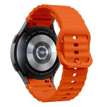 Wave Stitching Silicone Watch Band with 3D Curved Film, For Samsung Galaxy Watch FE 40mm, For Samsung Galaxy Watch7 44mm, For Samsung Galaxy Watch7 40mm, For Samsung Galaxy Watch6 Classic 47mm