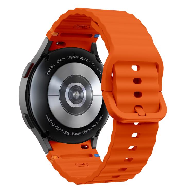 Wave Stitching Silicone Watch Band with 3D Curved Film, For Samsung Galaxy Watch5 Pro 45mm, For Samsung Galaxy Watch5 40mm, For Samsung Galaxy Watch4 44mm, For Samsung Galaxy Watch4 40mm