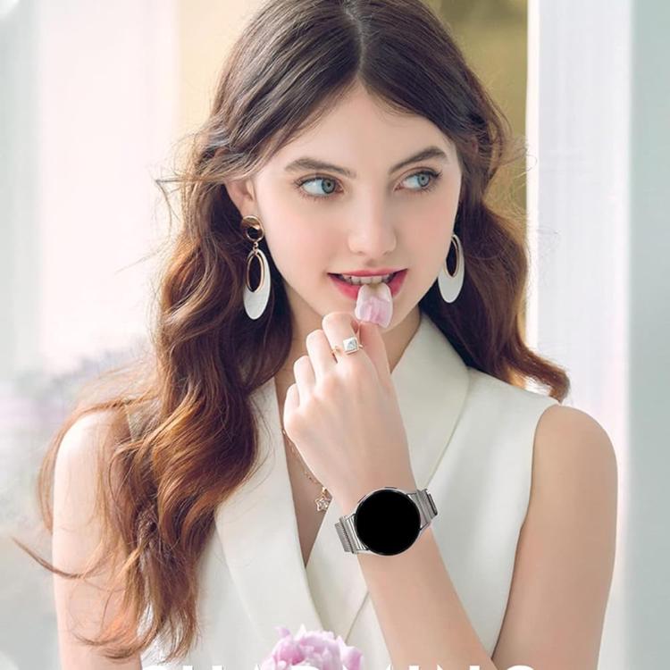 Milanese Magnetic Stainless Steel Watch Band with 3D Curved Film, For Samsung Galaxy Watch4 Classic 46mm, For Samsung Galaxy Watch4 Classic 42mm, For Samsung Galaxy Watch5 Active 40mm, For Samsung Galaxy Watch5 Active 44mm                              ...