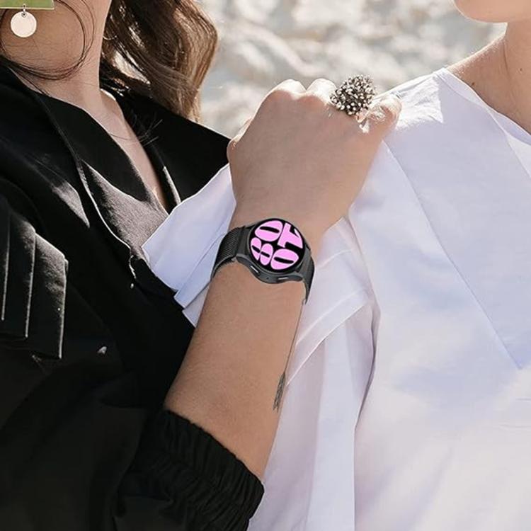 Milanese Magnetic Stainless Steel Watch Band with 3D Curved Film, For Samsung Galaxy Watch4 Classic 46mm, For Samsung Galaxy Watch4 Classic 42mm, For Samsung Galaxy Watch5 Active 40mm, For Samsung Galaxy Watch5 Active 44mm                              ...