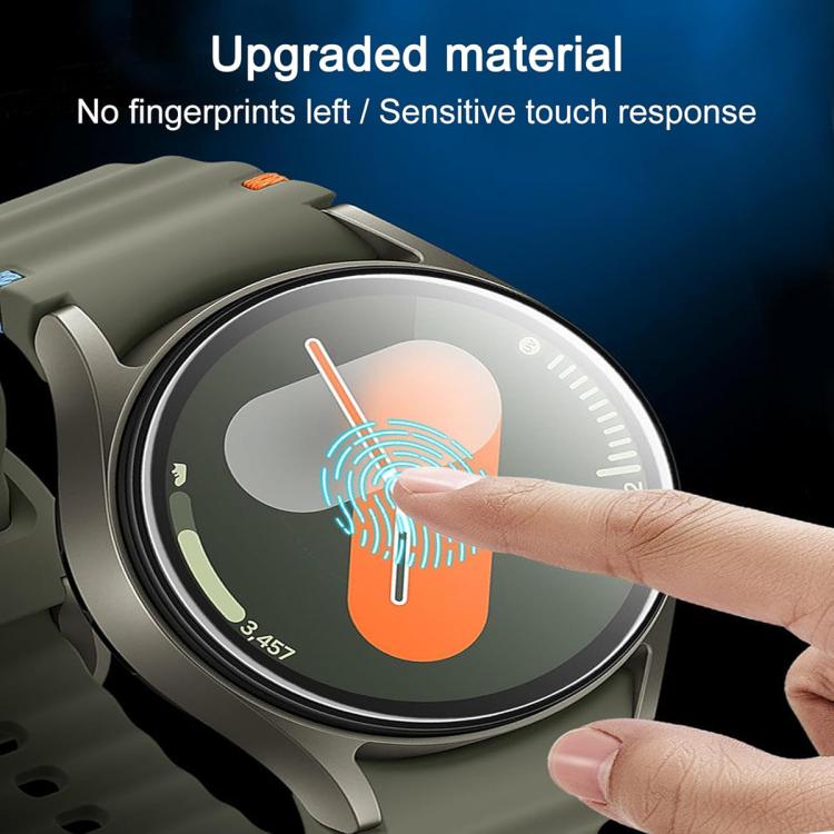 Milanese Magnetic Stainless Steel Watch Band with 3D Curved Film, For Samsung Galaxy Watch4 Classic 46mm, For Samsung Galaxy Watch4 Classic 42mm, For Samsung Galaxy Watch5 Active 40mm, For Samsung Galaxy Watch5 Active 44mm                              ...