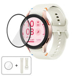 Plain Stitching Silicone Watch Band with 3D Curved Film, For Samsung Galaxy Watch4 Active 40mm, For Samsung Galaxy Watch4 Active 44mm