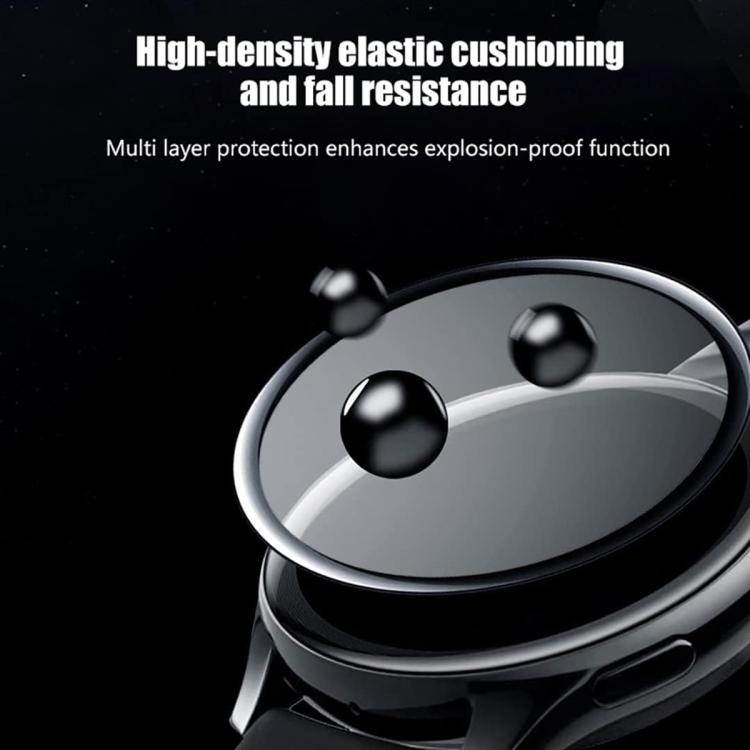 Plain Stitching Silicone Watch Band with 3D Curved Film, For Samsung Galaxy Watch6 44mm, For Samsung Galaxy Watch6 40mm, For Samsung Galaxy Watch6 Classic 43mm, For Samsung Galaxy Watch5 44mm