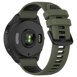 xDfind Two Color Silicone Watch Band, For Garmin Forerunner 965