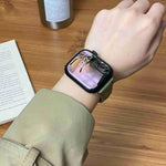 Magnetic Buckle Small Waist Plain Genuine Leather Watch Band, For Apple Watch 46mm / 49mm / 45mm / 44mm, For Apple Watch 42mm / 41mm / 40mm / 38mm