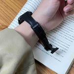 Magnetic Buckle Small Waist Plain Genuine Leather Watch Band, For Apple Watch 46mm / 49mm / 45mm / 44mm, For Apple Watch 42mm / 41mm / 40mm / 38mm