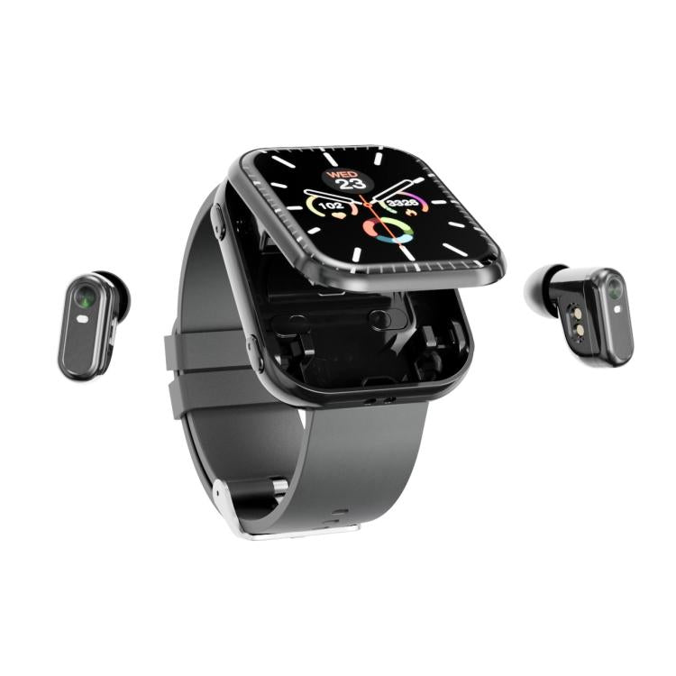 T1 TWS Headphones Smart Watch, 1.8 inch Square Screen, Support Bluetooth Call / Heart Rate