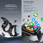 T1 TWS Headphones Smart Watch, 1.8 inch Square Screen, Support Bluetooth Call / Heart Rate