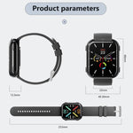 T1 TWS Headphones Smart Watch, 1.8 inch Square Screen, Support Bluetooth Call / Heart Rate