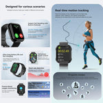 T1 TWS Headphones Smart Watch, 1.8 inch Square Screen, Support Bluetooth Call / Heart Rate