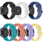 xDfind Breathable Holes Solid Color Silicone Watch Band For Fitbit Versa 3 / Sense, S, L