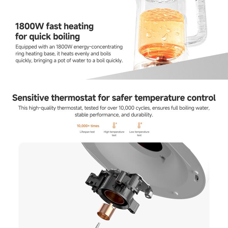 Original Xiaomi Mijia 1.7L 1800W Constant Temperature Electric Kettle 3, CN Plug