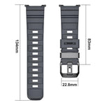 Wild Path Black Buckle Silicone Watch Band, For Samsung Galaxy Watch8 / Watch8 Classic