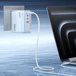 WK WP-U20 lceyon 140W GaN Multi-function Charger, EU Plug, UK Plug