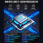 GMKtec NucBox K7 PLUS Mini PC, 13th Gen Intel Core i7 13620H, Windows 11 Pro, WiFi, BT, HDTV, DisplayPort, 16GB RAM + 512GB SSD, 32GB RAM + 1TB SSD