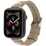 Rivet Camellia Skin Feel Microfiber Leather Watch Band, For Apple Watch 46mm / 49mm / 45mm / 44mm, For Apple Watch 42mm / 41mm / 40mm / 38mm