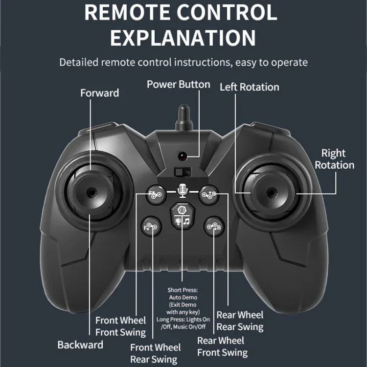 JJR/C Q200 Small Eight-wheeled Multi-function Remote Control Robot Dog with RC Watch