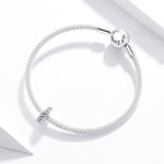 S925 Sterling Silver Shining Winter Zircon Beads DIY Bracelet Necklace Accessories, Shining Winter