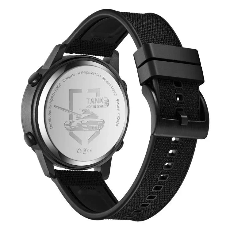 NORTH EDGE TANK 3 Outdoor Waterproof Men Sports Watch Support Pedometer and Compass