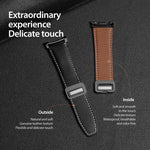 DUX DUCIS YA Series Magnetic Buckle Genuine Leather Watch Band, For Samsung Galaxy Watch8 / Watch8 Classic