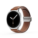 DUX DUCIS YA Series Magnetic Buckle Genuine Leather Watch Band, For Samsung Galaxy Watch8 / Watch8 Classic