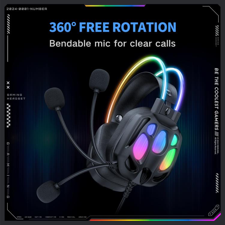 ONIKUMA X89 RGB Wired Earphone with Microphone, X89