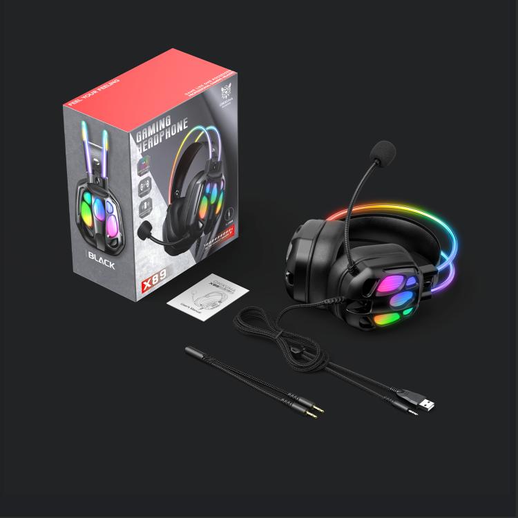 ONIKUMA X89 RGB Wired Earphone with Microphone, X89