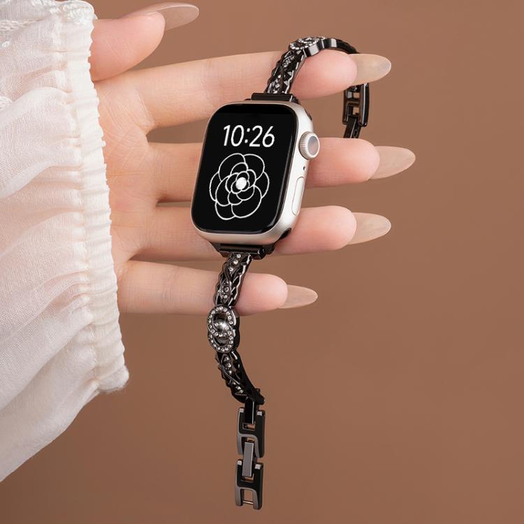 xDfind Thin Bracelet Diamond Metal Stainless Steel Watch Band, For Apple Watch 42 / 44 / 45 / 46 / 49mm, For Apple Watch 38 / 40 / 41 / S10 42mm