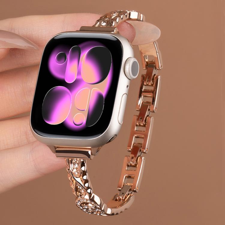 xDfind Thin Bracelet Diamond Metal Stainless Steel Watch Band, For Apple Watch 42 / 44 / 45 / 46 / 49mm, For Apple Watch 38 / 40 / 41 / S10 42mm