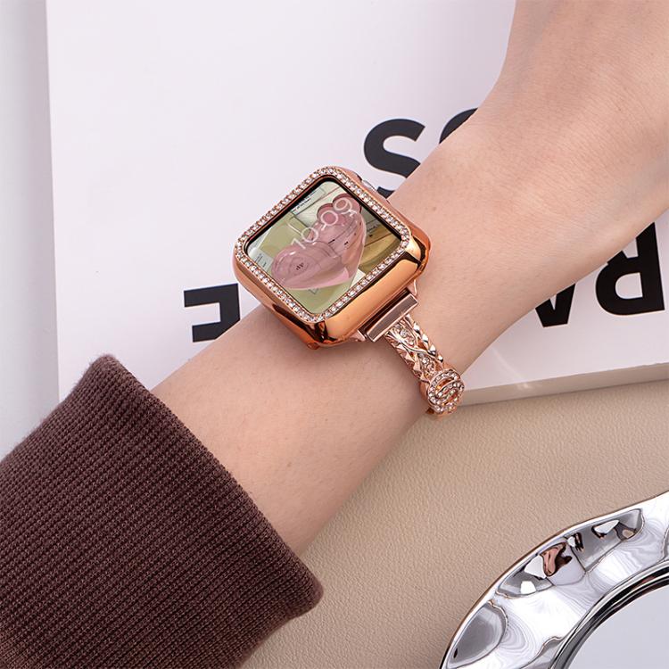 xDfind Thin Bracelet Diamond Metal Stainless Steel Watch Band, For Apple Watch 42 / 44 / 45 / 46 / 49mm, For Apple Watch 38 / 40 / 41 / S10 42mm