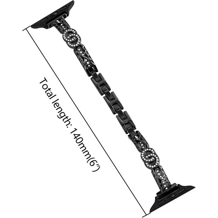 xDfind Thin Bracelet Diamond Metal Stainless Steel Watch Band, For Apple Watch 42 / 44 / 45 / 46 / 49mm, For Apple Watch 38 / 40 / 41 / S10 42mm