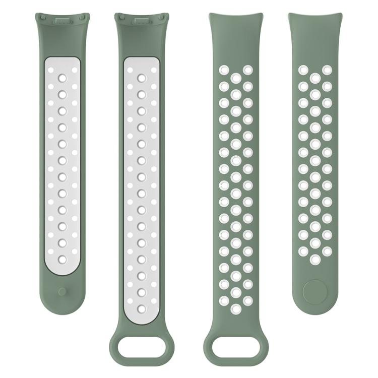 xDfind Reverse Buckle Two Color Silicone Sports Watch Band, For Xiaomi Smart Band 10 / 9 / 8