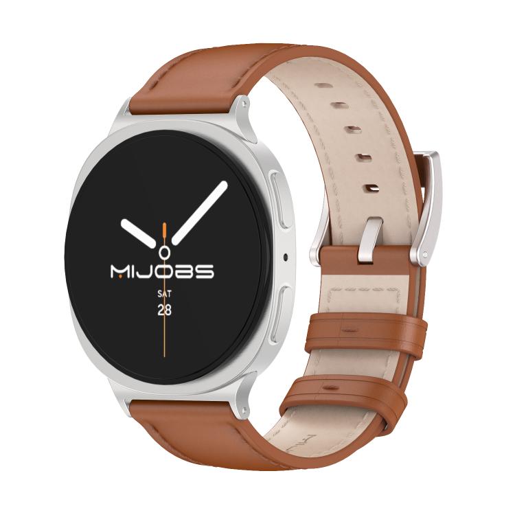 MIJOBS Genuine Leather Cowhide Watch Band, For Samsung Galaxy Watch8 / Watch8 Classic