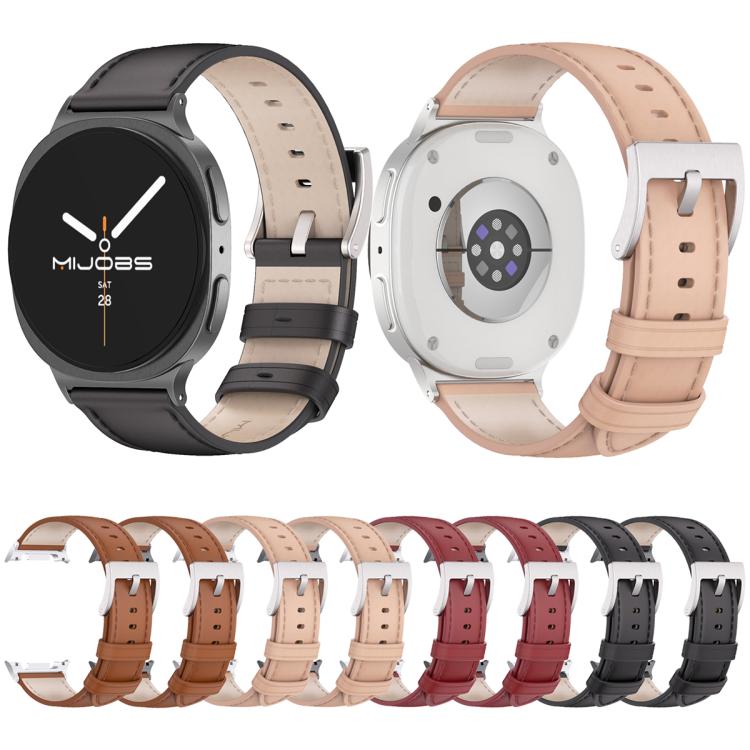 MIJOBS Genuine Leather Cowhide Watch Band, For Samsung Galaxy Watch8 / Watch8 Classic