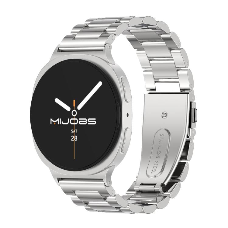 MIJOBS Three Beads Stainless Steel Watch Band, For Samsung Galaxy Watch8 / Watch8 Classic