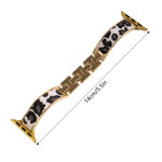 Leopard Print Bracelet Alloy Watch Band, For Apple Watch 46mm / 49mm / 45mm / 44mm, For Apple Watch 42mm / 41mm / 40mm / 38mm