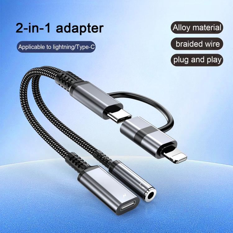 محول كابل 4 في 1 USB-C / Type-C، 8 دبابيس إلى USB-C / Type-C، وصوت 3.5 مم، Type-C، 8 دبابيس إلى USB-C / Type-C، 3.5 مم