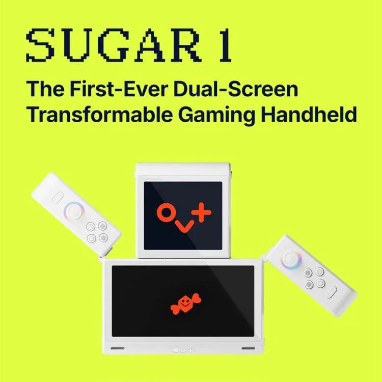 ONE-NETBOOK Sugar 1 Dual Screen Handheld Game Console, Android 14 Snapdragon G3 Gen3, 16GB+512GB