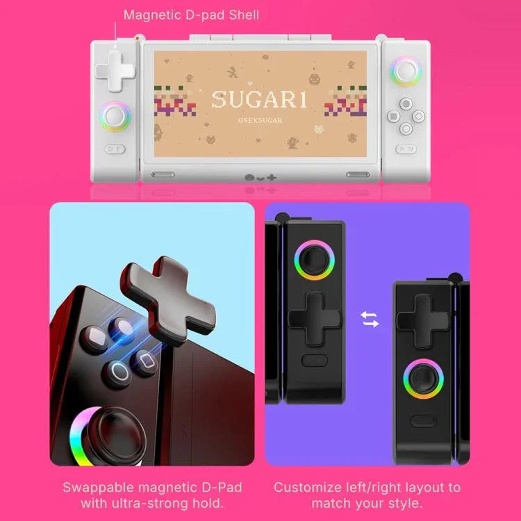 ONE-NETBOOK Sugar 1 Dual Screen Handheld Game Console, Android 14 Snapdragon G3 Gen3, 16GB+512GB