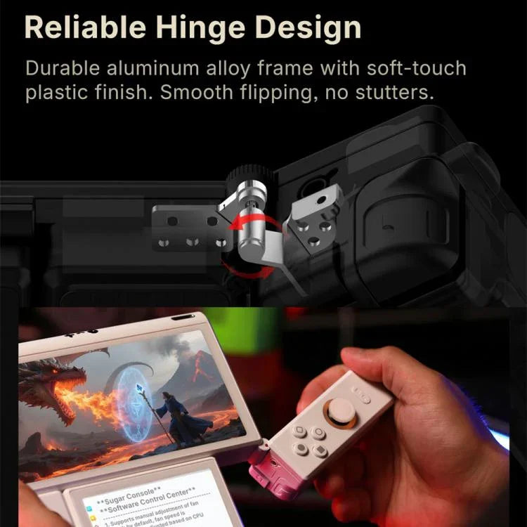 ONE-NETBOOK Sugar 1 Dual Screen Handheld Game Console, Android 14 Snapdragon G3 Gen3, 16GB+512GB