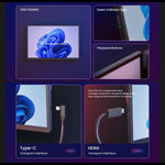 Leo 14 14 inch Expanded Display Dual Portable Monitor, US Plug, UK Plug, EU Plug