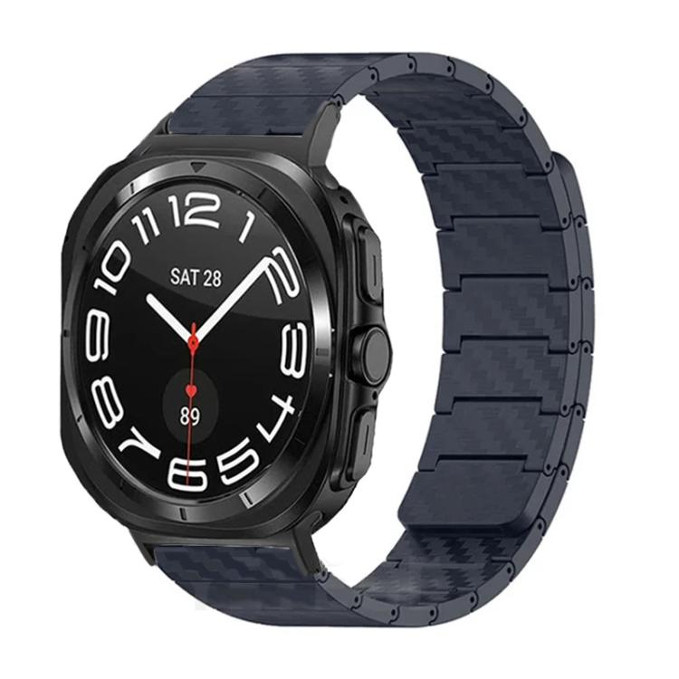 Carbon Fiber Magnetic Loop Watch Band, For Samsung Galaxy Watch Ultra 47mm / Ultra 2025, For Samsung Galaxy Watch8 / Watch8 Classic