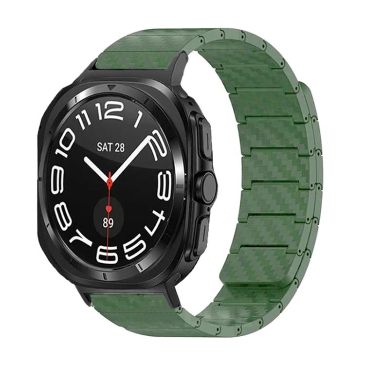 Carbon Fiber Magnetic Loop Watch Band, For Samsung Galaxy Watch Ultra 47mm / Ultra 2025, For Samsung Galaxy Watch8 / Watch8 Classic