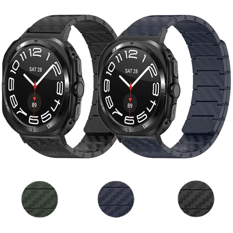 Carbon Fiber Magnetic Loop Watch Band, For Samsung Galaxy Watch Ultra 47mm / Ultra 2025, For Samsung Galaxy Watch8 / Watch8 Classic