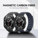 Carbon Fiber Magnetic Loop Watch Band, For Samsung Galaxy Watch Ultra 47mm / Ultra 2025, For Samsung Galaxy Watch8 / Watch8 Classic