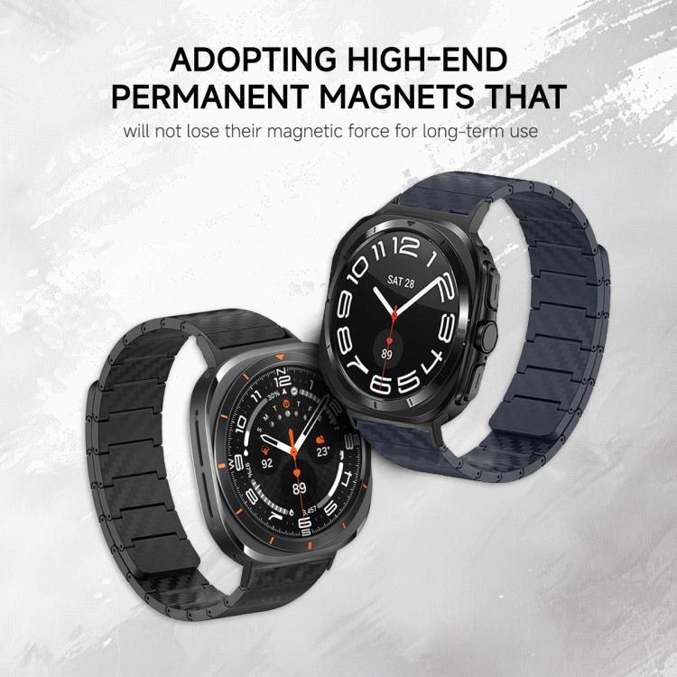 Carbon Fiber Magnetic Loop Watch Band, For Samsung Galaxy Watch Ultra 47mm / Ultra 2025, For Samsung Galaxy Watch8 / Watch8 Classic